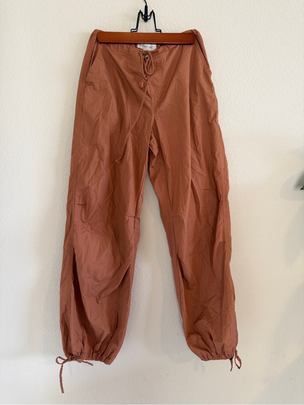 Happily Grey Rust Orange Parachute Balloon Jogger Pants
